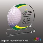 Large Golf Themed Ultra Vivid Acrylic Award with Logo