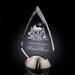 Custom Apogee Award - Acrylic/Satin Nickel 9"