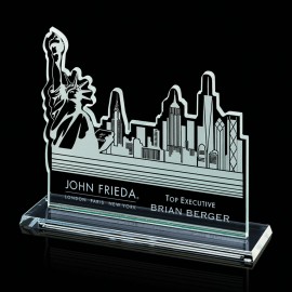 New York Skyline - Jade 9" Wide with Logo