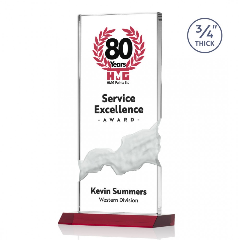 VividPrint Award - Poole/Red 13" Laser-etched VividPrint Award - Poole/Red 13" Laser-etched