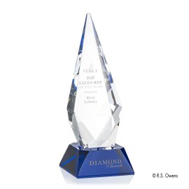 Customized Vector Award - Optical/Blue 12"  Customized Vector Award - Optical/Blue 12"