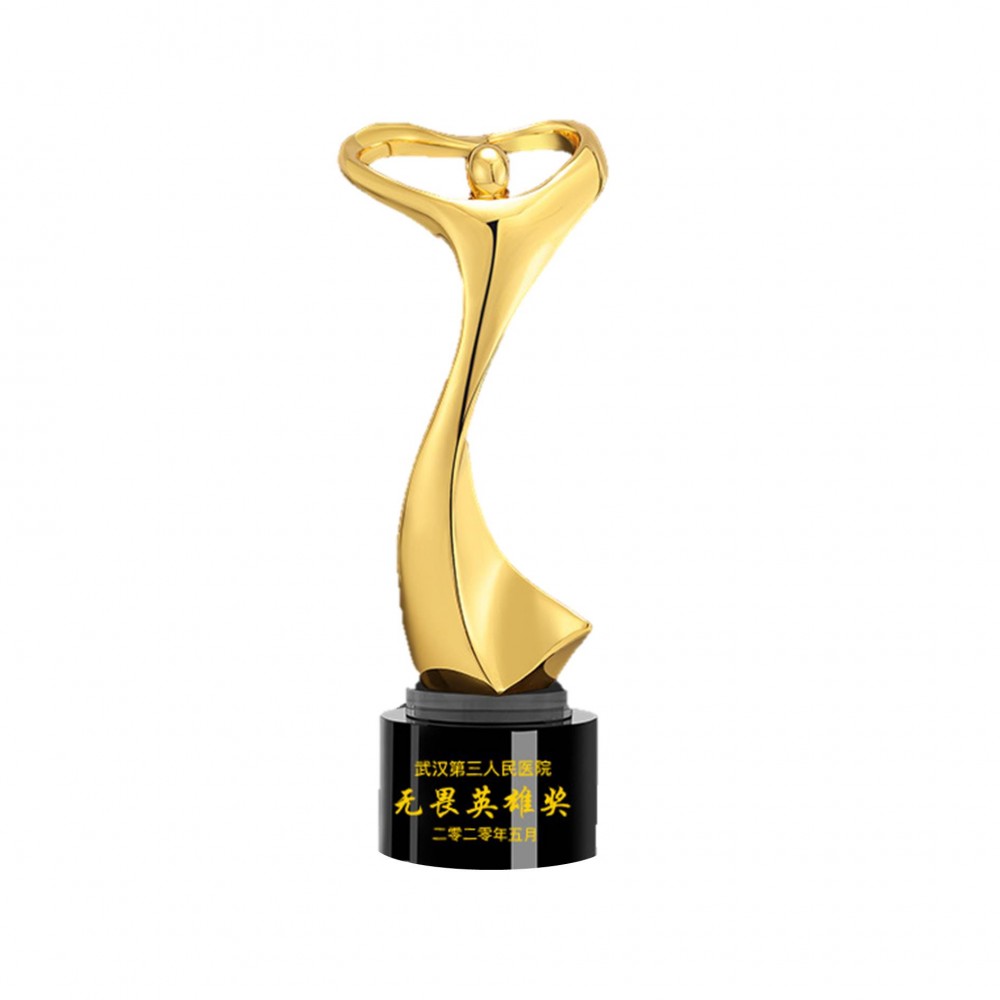 Custom Gold Dancing Man Gold Plated Metal Trophy With Base