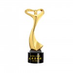 Custom Gold Dancing Man Gold Plated Metal Trophy With Base