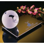 Personalized 3" Crystal Globe on Glass Base