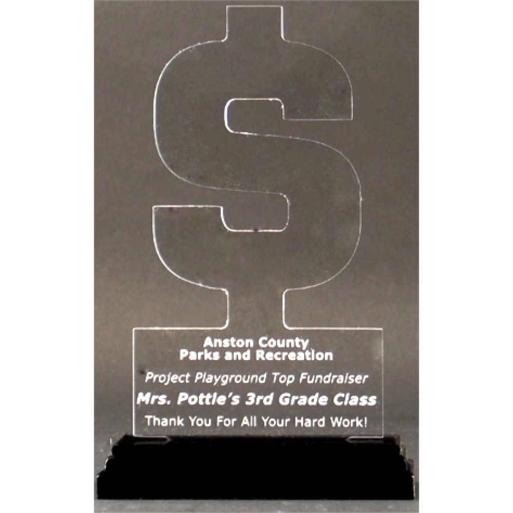 Logo Imprinted Investment Engineering Award on a Black Base - Acrylic Logo Imprinted Investment Engineering Award on a Black Base - Acrylic