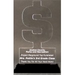 Logo Imprinted Investment Engineering Award on a Black Base - Acrylic