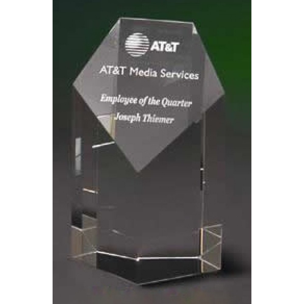 Personalized 6" Pentagonal Tower Crystal Award