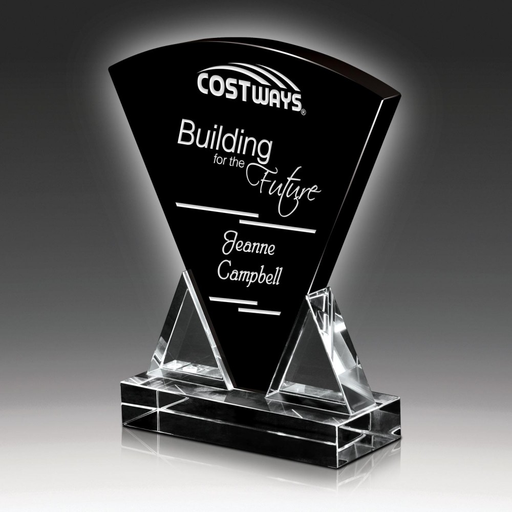 Custom Crystal Award - 7.5" Onyx Arch Custom Crystal Award - 7.5" Onyx Arch