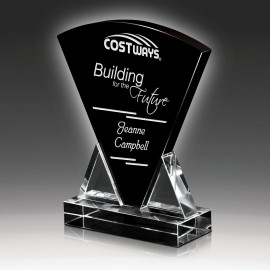 Custom Crystal Award - 7.5" Onyx Arch  Custom Crystal Award - 7.5" Onyx Arch