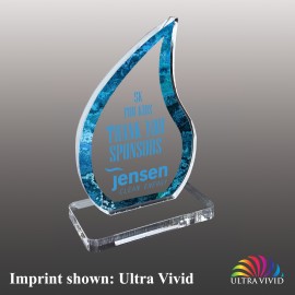 Medium Teardrop Shaped Ultra Vivid Acrylic Award with Logo  Medium Teardrop Shaped Ultra Vivid Acrylic Award with Logo