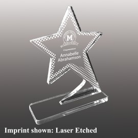 Custom Large Shooting Star Etched Acrylic Award