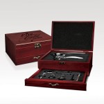 Customized Cherry Wood Wine Accessory Set