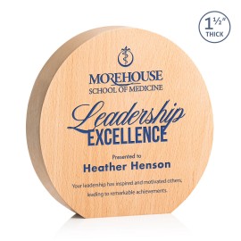 Westgrove Award - Beechwood/One Color 7" Diam with Logo  Westgrove Award - Beechwood/One Color 7" Diam with Logo