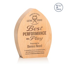 Promotional Silverstone Award - Beechwood 6"