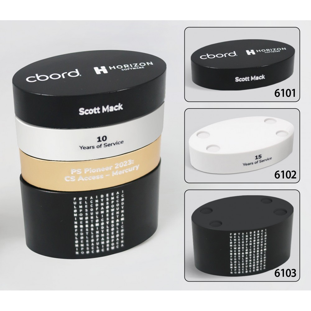 Oval Perpetual Award Add-On with Logo