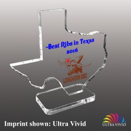 Customized Large Texas Shaped Ultra Vivid Acrylic Award
