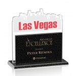 Logo Branded Skyline Award Las Vegas - Starfire/Granite 7"