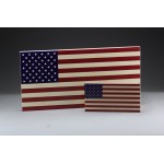 Promotional 9" x 18" - Hardwood American Flag