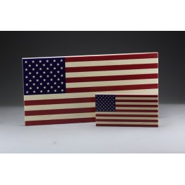 Promotional 9" x 18" - Hardwood American Flag