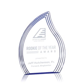 Tidworth Award - Acrylic/Blue 8" with Logo