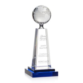 Marin Globe Award - Optical/Blue 11" with Logo