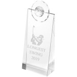 Personalized Golf Pinnacle Optical Crystal Glass Awards