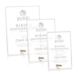 Polaris Rectangle (V) Award - Gold with Logo