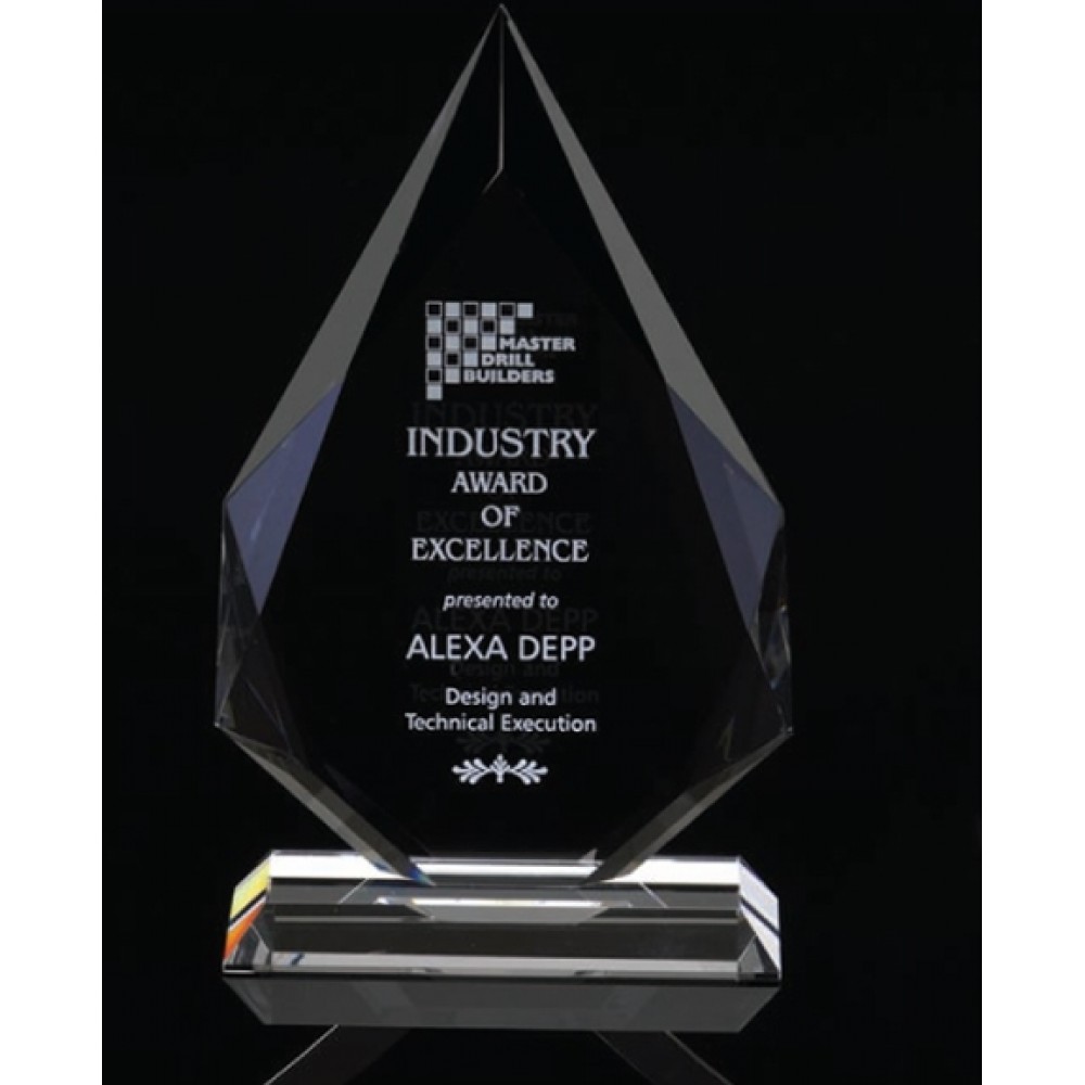 Customized 8" OptiMaxx Diamond Flame Award