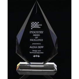 Customized 8" OptiMaxx Diamond Flame Award  Customized 8" OptiMaxx Diamond Flame Award