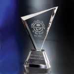 9" Esplanade Crystal Award Logo Imprinted
