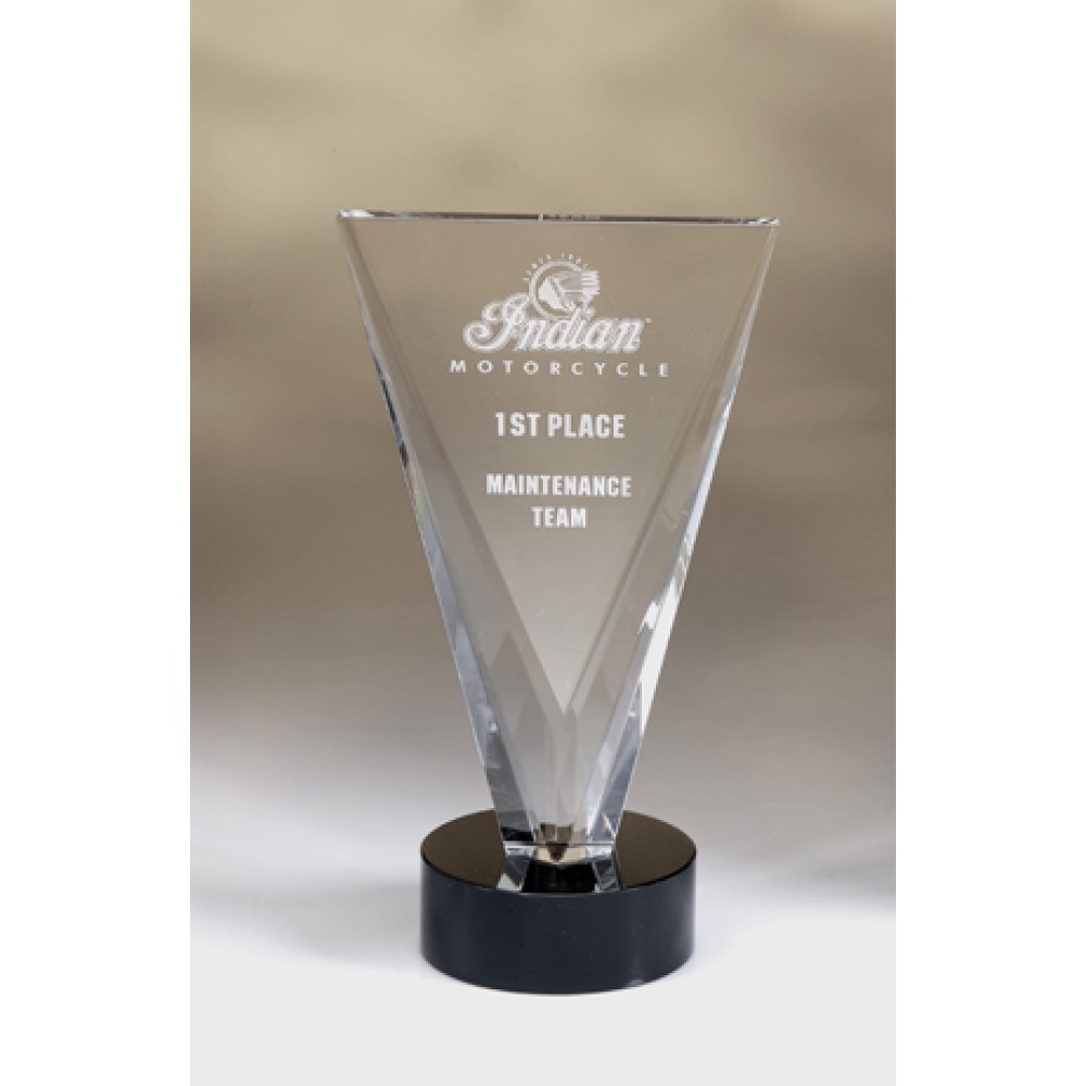 "V" for "Victory" Award - Optical Crystal (8"x4 5/8"x3") Laser-etched "V" for "Victory" Award - Optical Crystal (8"x4 5/8"x3") Laser-etched