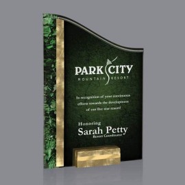 Ventura Award - 7"x10" Gold/Green with Logo