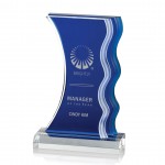 Nolan Award - Acrylic/Blue 8" with Logo