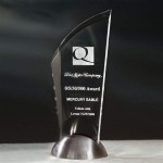 Personalized Stylus Award - Acrylic/Satin Nickel 11"