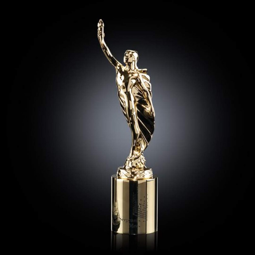 Supremacy Award on Cylinder - 24k Gold 14" with Logo