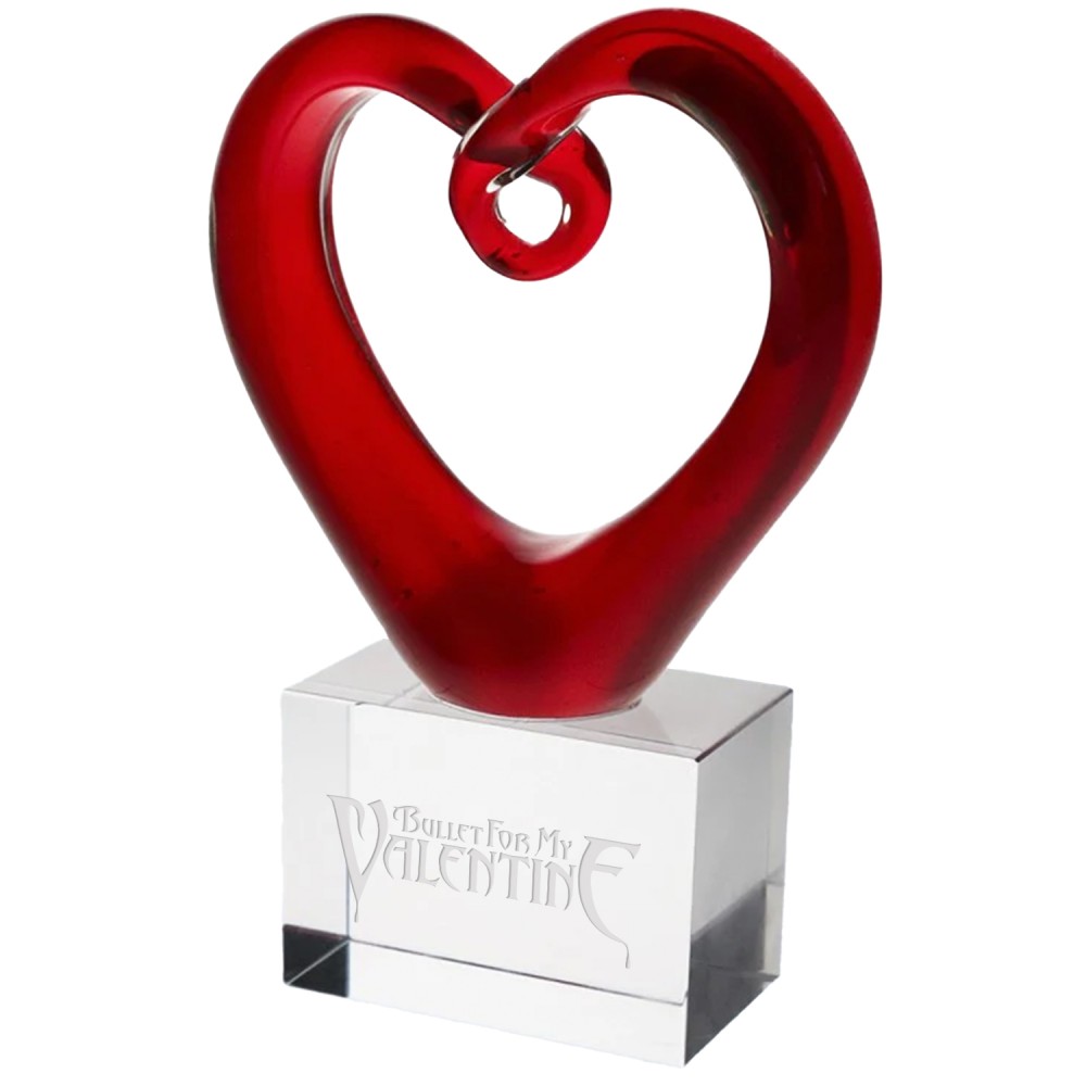 Customized Red Heart with Clear Base Custom Award Customized Red Heart with Clear Base Custom Award