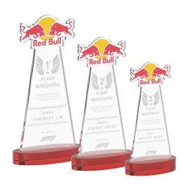Custom EdgeCraft Tapered Award on Alberton - Red (via Air)