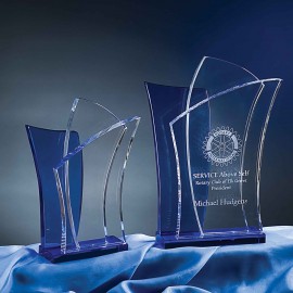 9" Alchemy Crystal Award with Logo  9" Alchemy Crystal Award with Logo