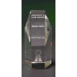 Promotional 6" Hexagonal Tower Crystal Award