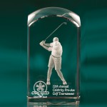 Custom Etched 7 1/8" Arched Tower Award