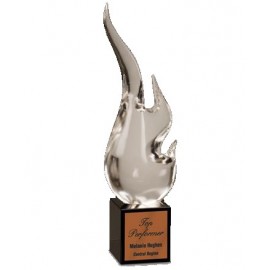Crystal Flame Recognition Award (12") with Logo