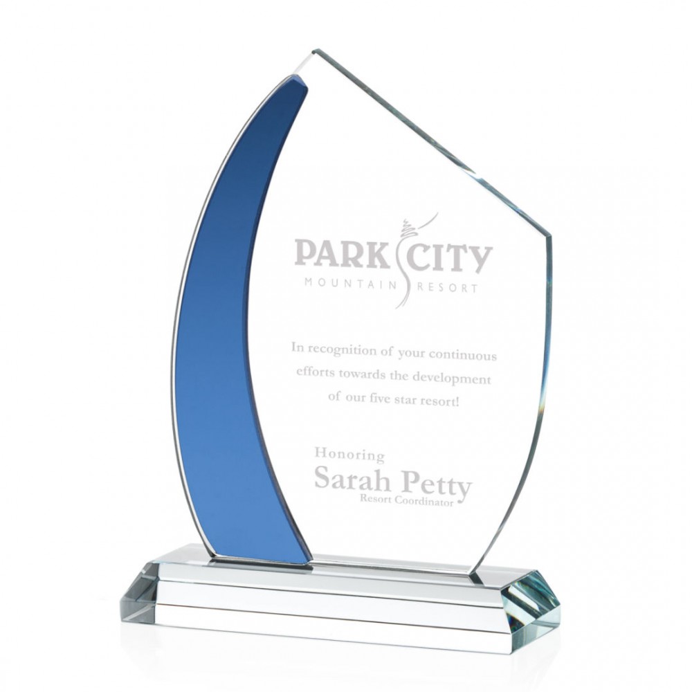 Hausner Award - Starfire/Blue 7-5/8" with Logo Hausner Award - Starfire/Blue 7-5/8" with Logo
