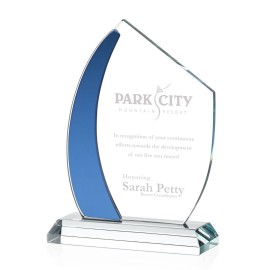 Hausner Award - Starfire/Blue 7-5/8" with Logo  Hausner Award - Starfire/Blue 7-5/8" with Logo