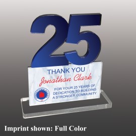 Logo Branded Large 25 Shaped Full Color Acrylic Award  Logo Branded Large 25 Shaped Full Color Acrylic Award