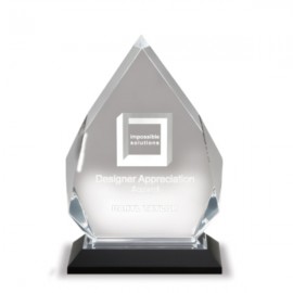 Silver Diamond Impress Acrylic Award with Logo
