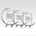 Promotional C-Note Beveled Glass Award