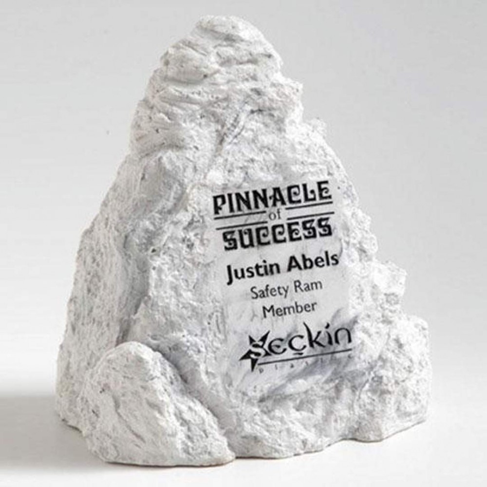 Logo Branded Matterhorn Award - Stonecast Carrara 6" Logo Branded Matterhorn Award - Stonecast Carrara 6"