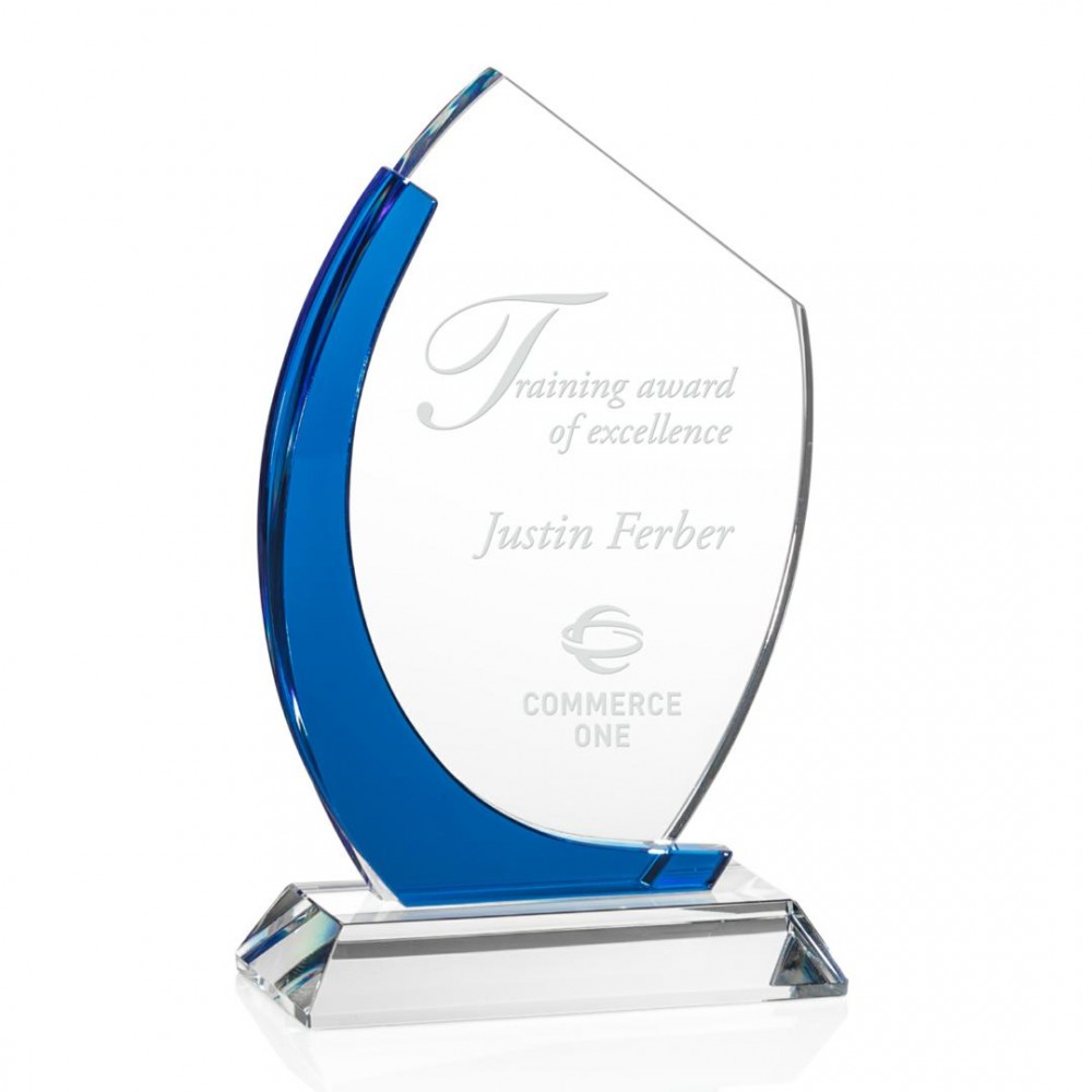 Personalized Deakin Award - Optical/Blue 10" Personalized Deakin Award - Optical/Blue 10"