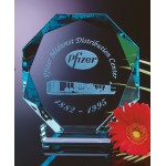 8" Jade Octagon Award with Logo