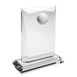 8 3/4" Crystal Award - Golf Prestige with Logo